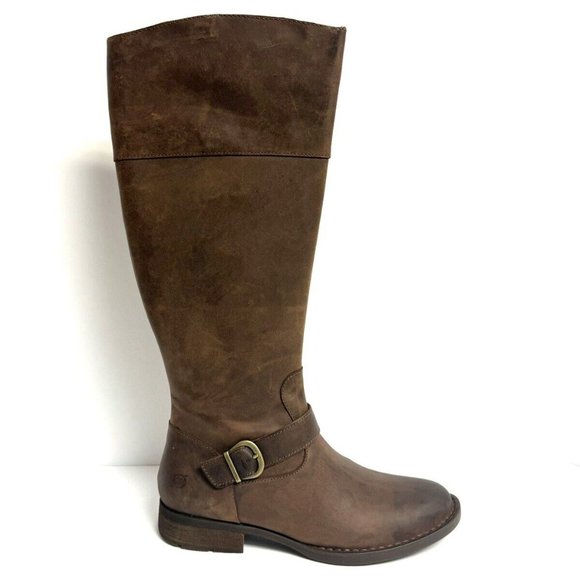 Born Womens Braydon Knee High Boots Brown Size 8.5 M